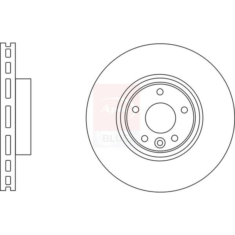 Apec 2 x Vented Front Brake Discs SDK6831