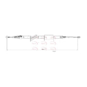 Apec Handbrake Cable Left Rear CAB1018
