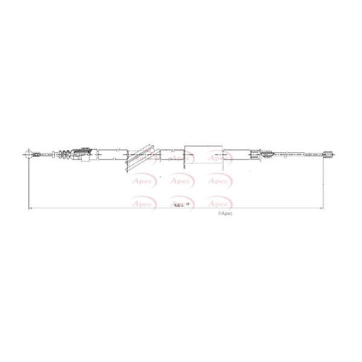 Apec Handbrake Cable Left Rear CAB1018