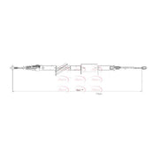 Apec Handbrake Cable Left Rear CAB1018