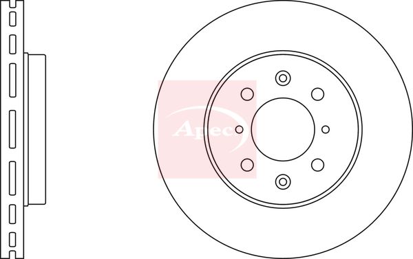 Apec 2 x Brake Disc Set Vented