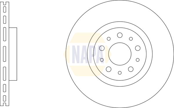 NAPA Front Brake Vented Discs & Pads fits FIAT