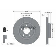 Textar 2 x Vented Front Brake Discs 92083505