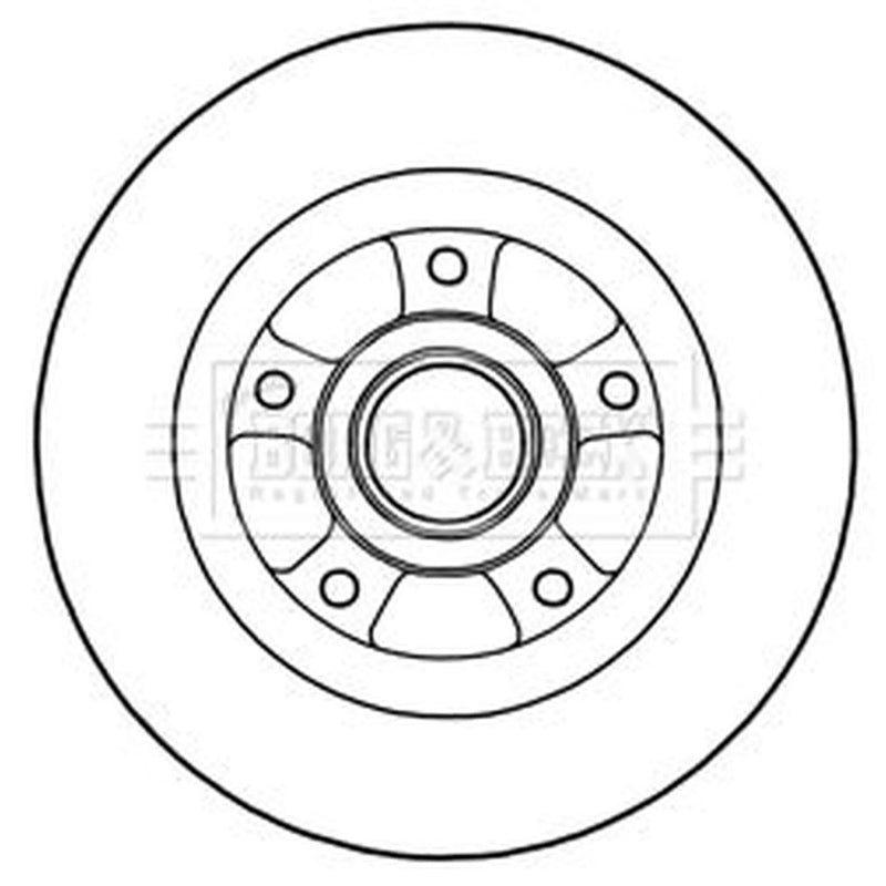 Borg & Beck 2 x Solid Rear Brake Discs BBD5968S