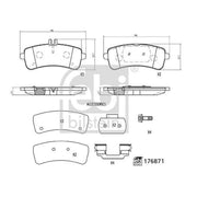 Febi Rear Brake Pad Set 176871