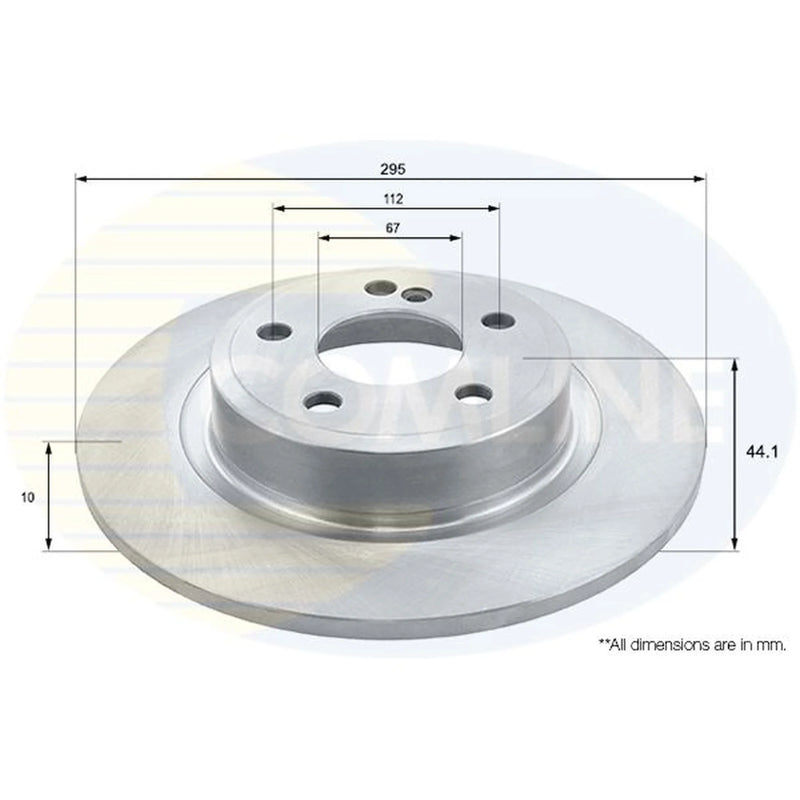 Comline 2 x Solid Rear Brake Discs ADC1677