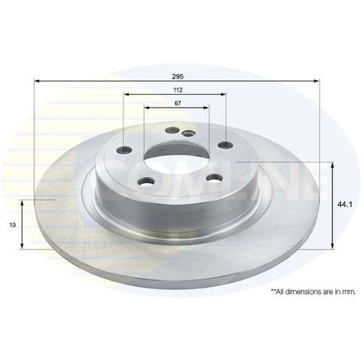 Comline 2 x Solid Rear Brake Discs ADC1677