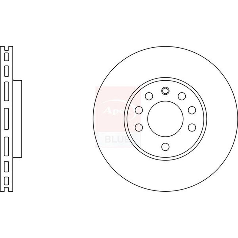 Apec 2 x Vented Front Brake Discs SDK6060