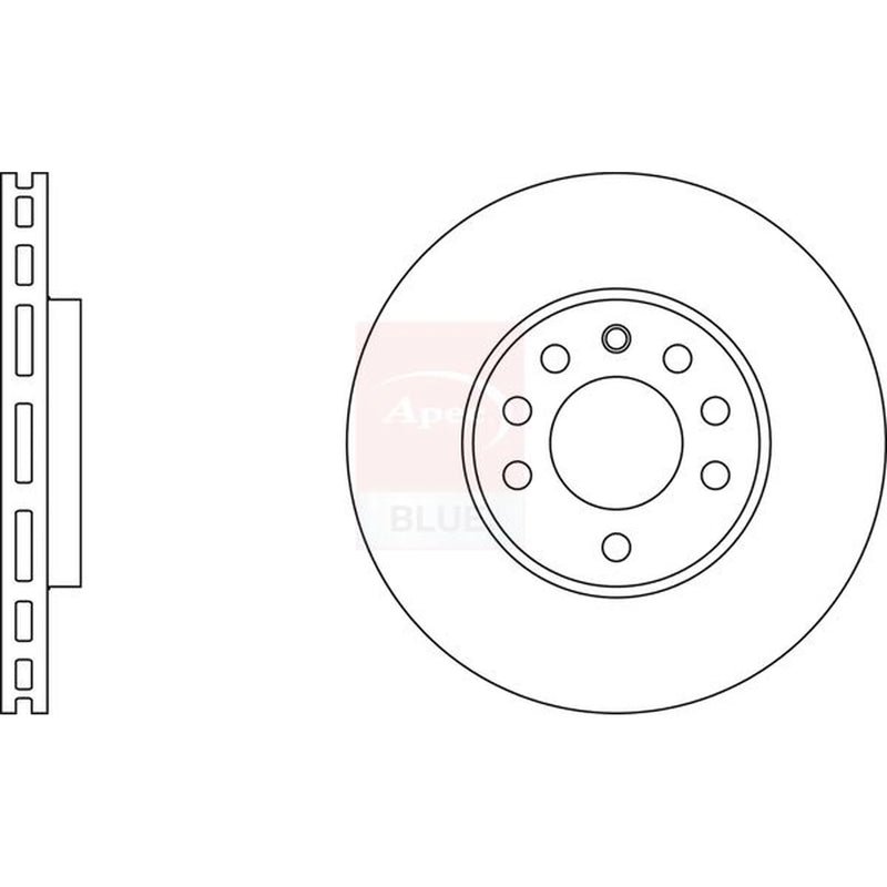 Apec 2 x Vented Front Brake Discs SDK6060