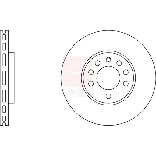 Apec 2 x Vented Front Brake Discs SDK6060