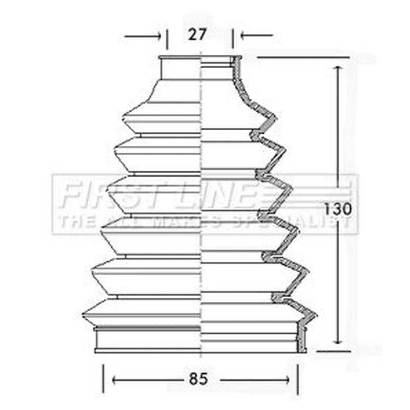 First Line Drive Shaft Bellow Kit Front Left Thermoplast FCB2227