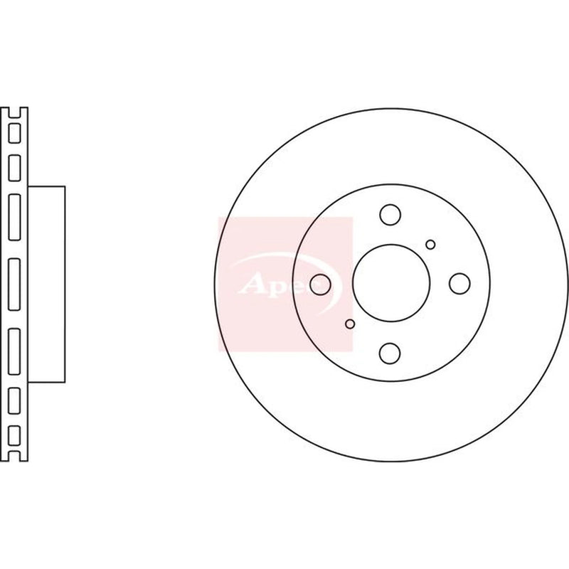 Apec 2 x Vented Front Brake Discs DSK2646