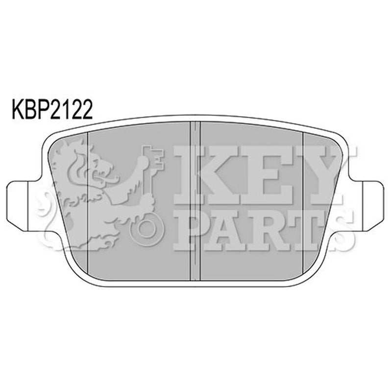 Key Parts 4 x Rear Brake Pad Set KBP2122