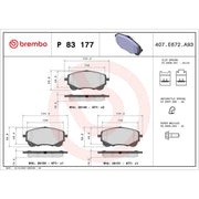 Brembo 4 x Front Brake Pad Set P83177