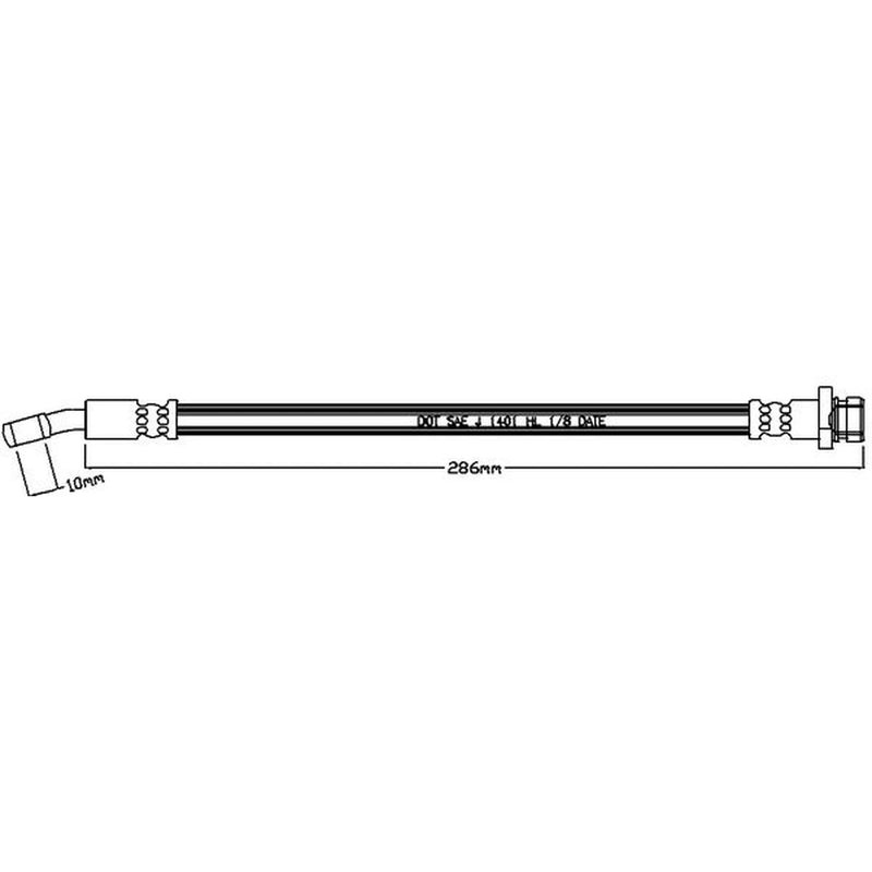 Juratek Brake Hydraulic Hose Line Rear Right JBH1249R