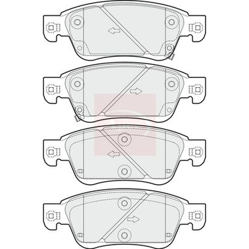 Apec Front Brake Pad Set PAD1686