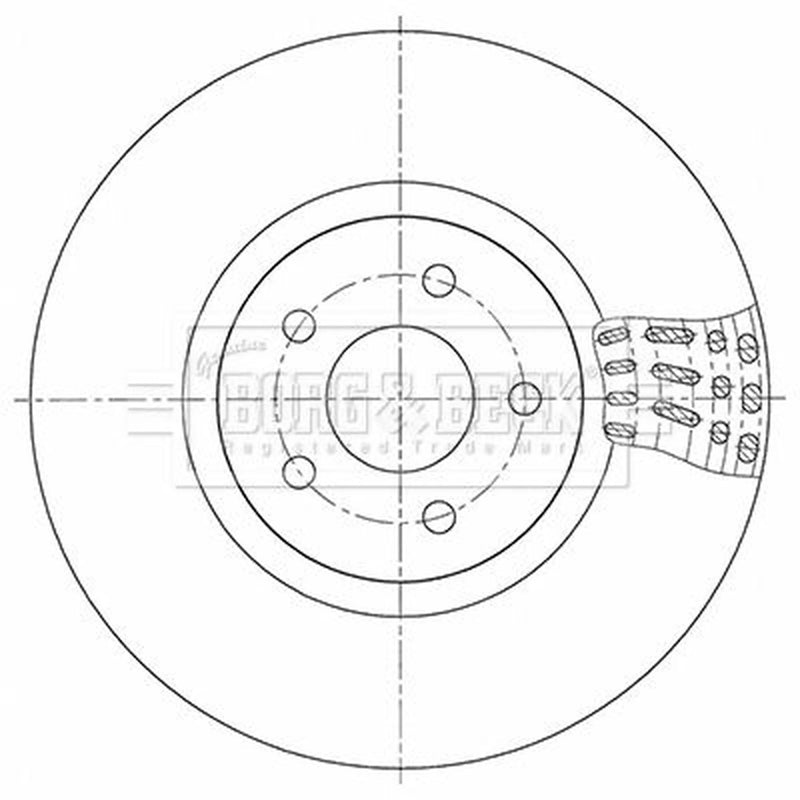 Borg & Beck 2 x Vented Front Brake Discs BBD5348