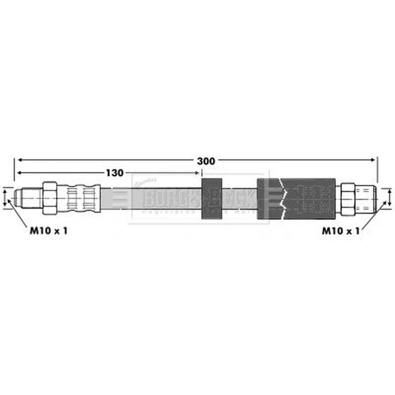Borg & Beck Brake Hydraulic Hose Line Rear Left BBH6764