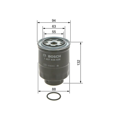 Genuine Bosch Car Fuel Filter N4438 Fits Mitsubishi L200 Did - 2.5 - 09-15 14574 Bosch  - Town Parts