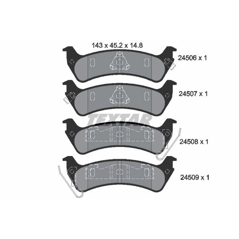Textar Rear Brake Pad Set 2450601