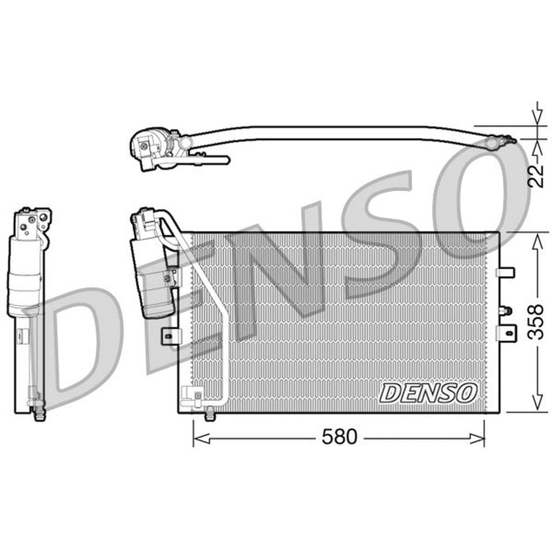 Denso Air Conditioning Condenser DCN25003