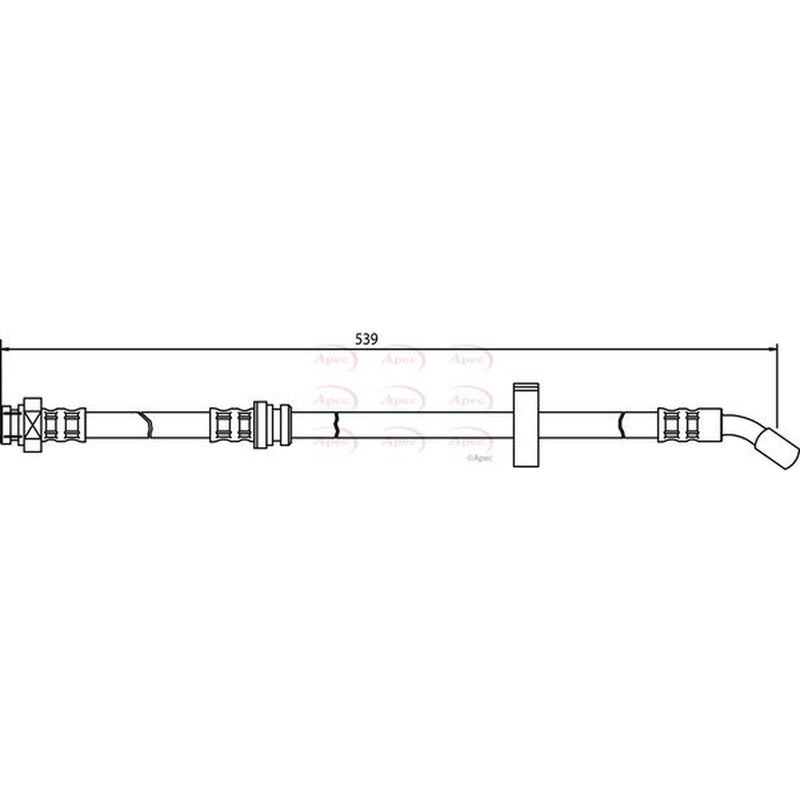 Apec Brake Hydraulic Hose Line Front Right HOS3345