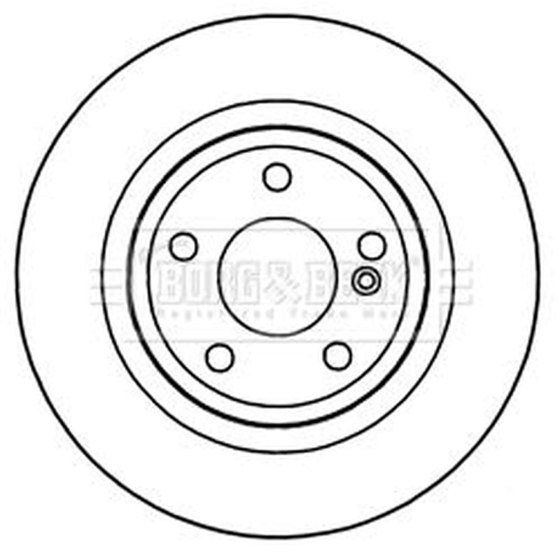 Borg & Beck 2 x Solid Rear Brake Discs BBD5326