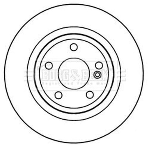 Borg & Beck 2 x Solid Rear Brake Discs BBD5326