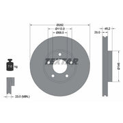 Textar 2 x Front Brake Discs 92083603