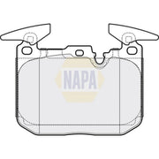 NAPA Front Brake Pad Set NBP1608