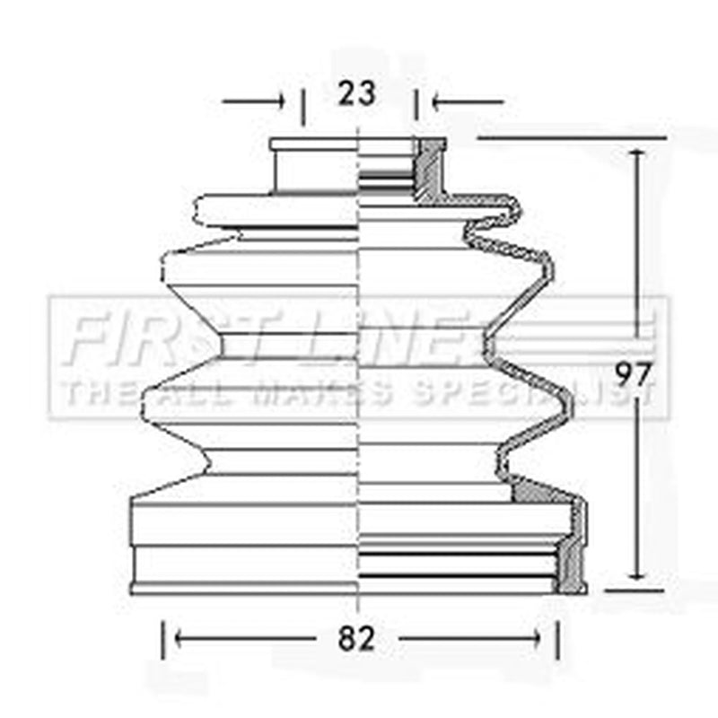 First Line Drive Shaft Bellow Kit Front Left FCB2288