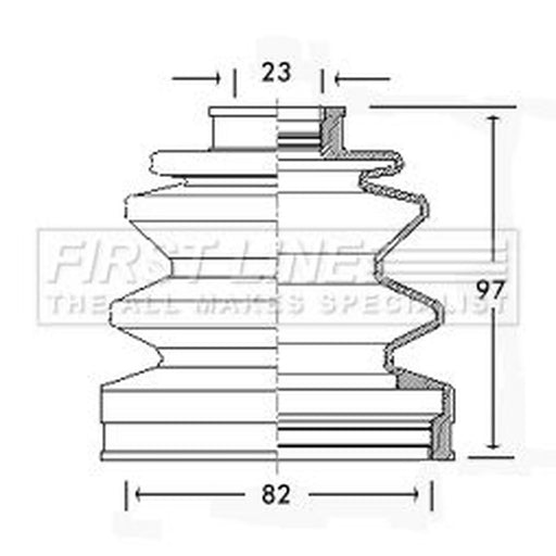 First Line Drive Shaft Bellow Kit Front Left FCB2288