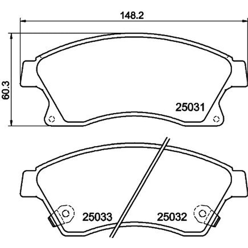 Mintex Front Brake Pad Set MDB3088