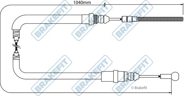 Apec Handbrake Cable Left Rear fits Citroën C8 2002 on 2.0 2.2