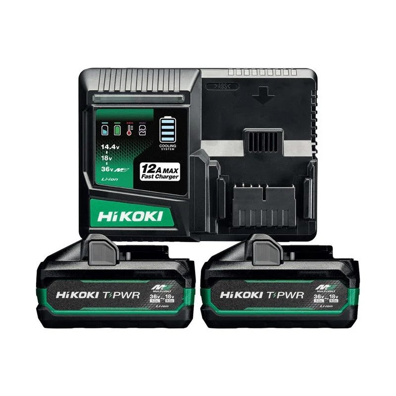 HiKOKI UC36YSL2JAZ T-PWR MULTI VOLT Start Pack 8.0Ah/4.0Ah 18/36V - UC36YSL2JAZ