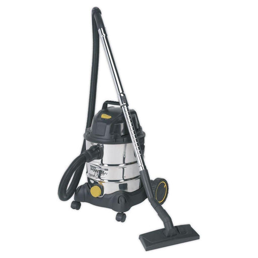 Sealey Vacuum Cleaner Industrial Wet & Dry 20L 1250W/110V Stainless Drum Sealey  - Town Parts