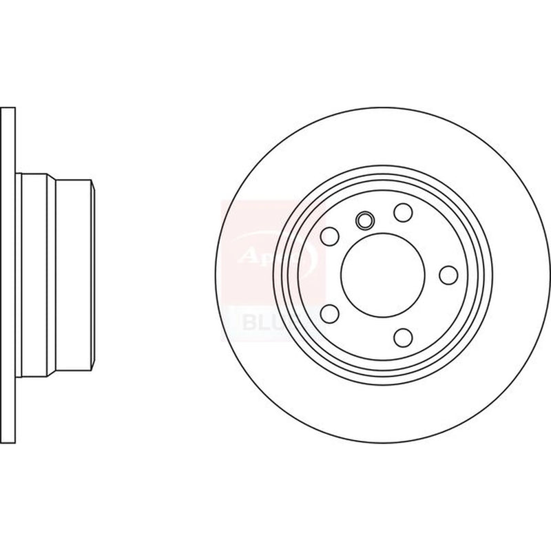 Apec 2 x Solid Rear Brake Discs SDK6264