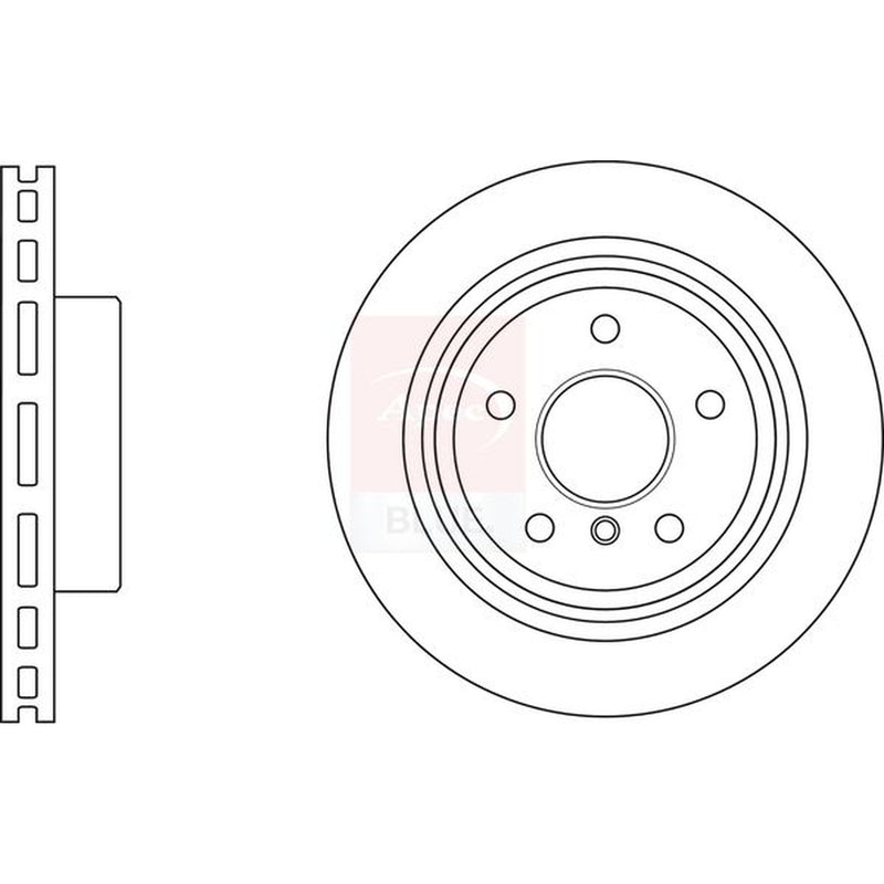 Apec 2 x Vented Rear Brake Discs SDK6783
