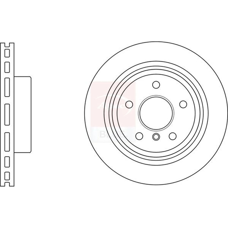 Apec 2 x Vented Rear Brake Discs SDK6783