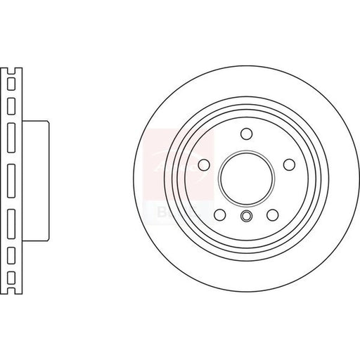Apec 2 x Vented Rear Brake Discs SDK6783
