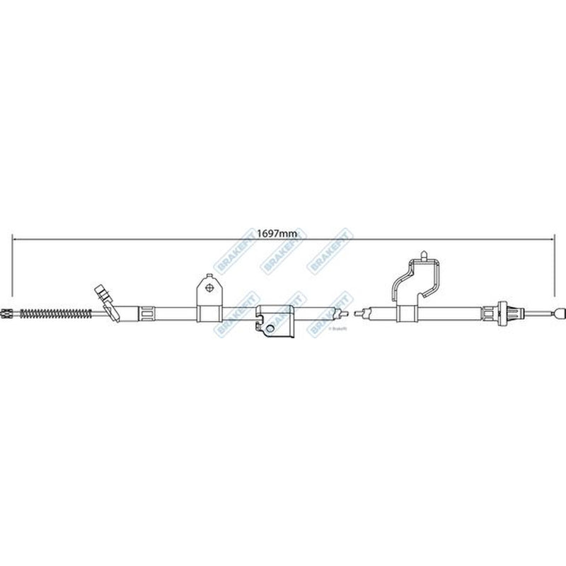 Apec Handbrake Cable Left Rear BBC3321