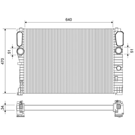 Valeo Engine Radiator 701872