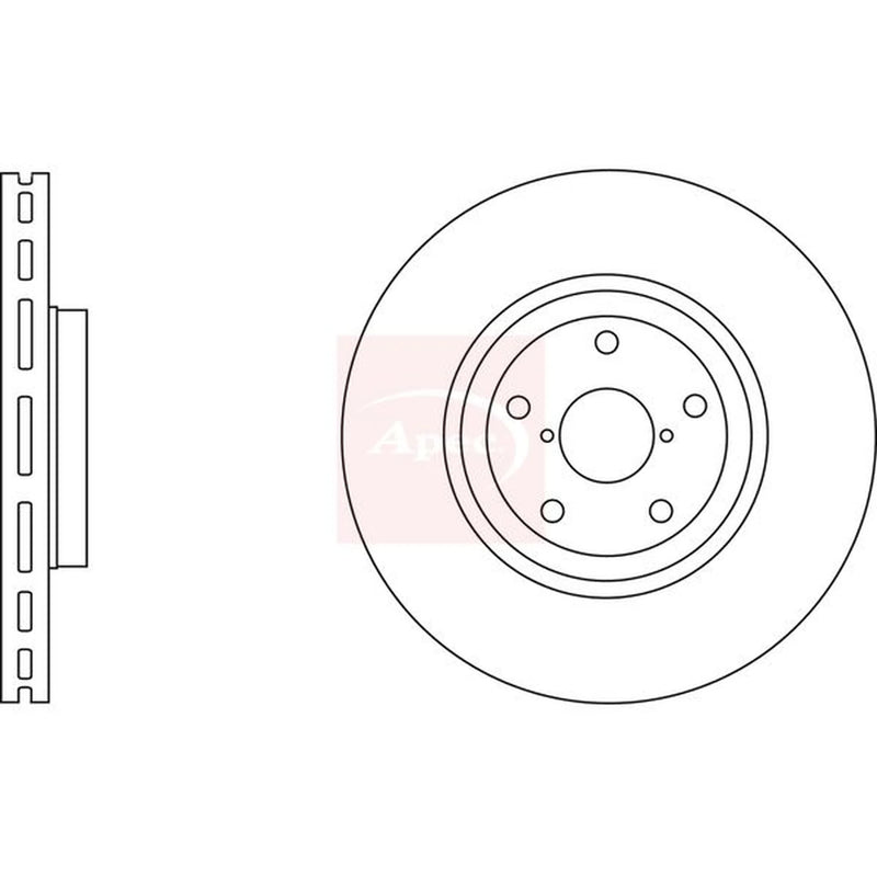 Apec 2 x Vented Front Brake Discs DSK2750