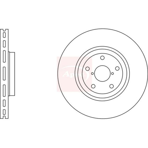 Apec 2 x Vented Front Brake Discs DSK2750