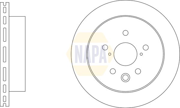 NAPA 2 x Brake Discs fits LEXUS