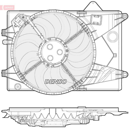 Denso Engine Cooling Fan DER15001