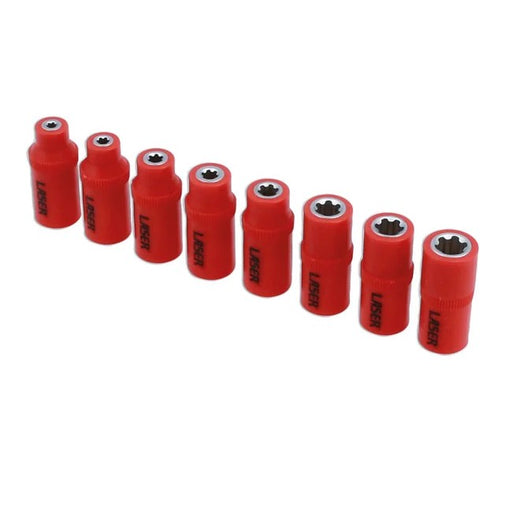Laser Tools Insulated Torx Plus® Socket Set 1/4"D 8pc - PL
