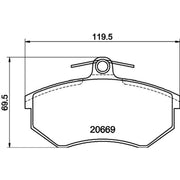DON Front Brake Pad Set PCP1136
