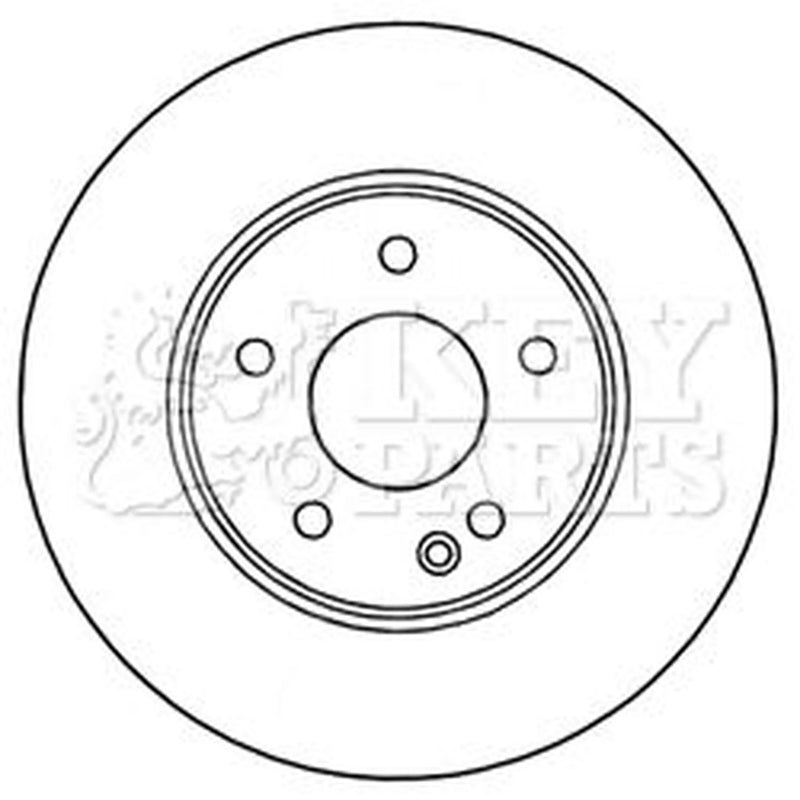 Key Parts 2 x Vented Front Brake Discs KBD4470