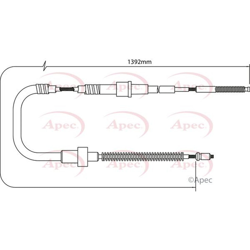 Apec Handbrake Cable Left Rear CAB1528